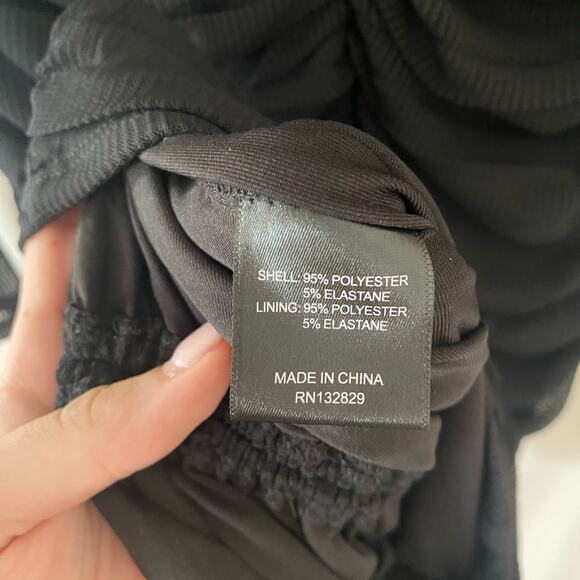 NBD Sycamore Sheer Bodycon Ruched Party Mini Dress in Black Size Small NWT - Picture 6 of 6